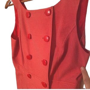 Tibi Sandpiper Red Double-breasted Sheath Dress NWT